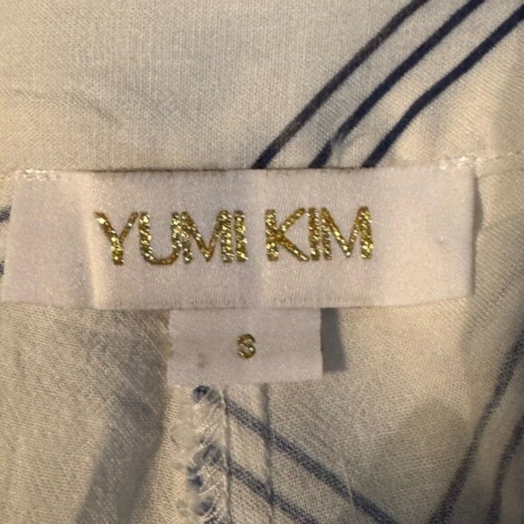 Yumi Kim Linen Culottes Cropped Pants S Resort Bohemian‎ Beachy Pleated Chevron - Picture 6 of 8